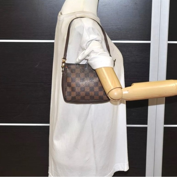 SOLD Authentic Mini Damier Ebene Trousse Make Up Bag Pochette - Picture 13 of 14